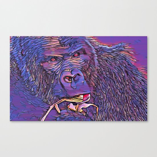 Feeding Gorilla Canvas Print