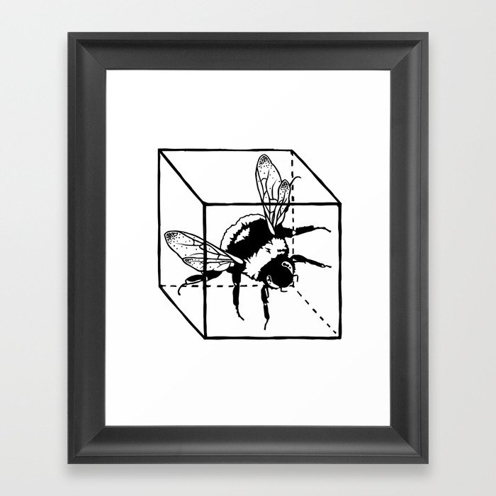 BEE IN A BOX. Framed Art Print