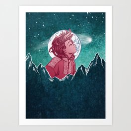 The Astronomer Who Met The North Wind Art Print