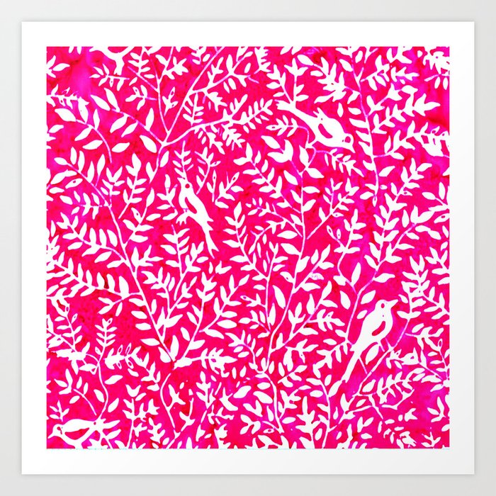 Wonderlust Pink#Birds let's run away Art Print