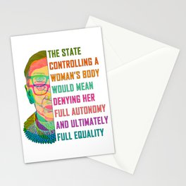 A Woman's Body is Full Equality Stationery Card