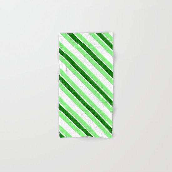 Green stripes Hand & Bath Towel