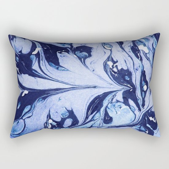 Dark and Bright and Blue Rectangular Pillow