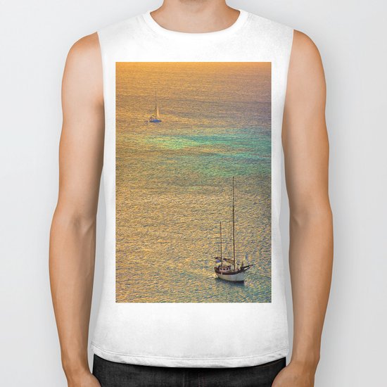 Sailing From the Sunset Biker Tank