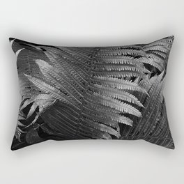 Leaves of green fern nature portrait black and white photograph / photography Rectangular Pillow