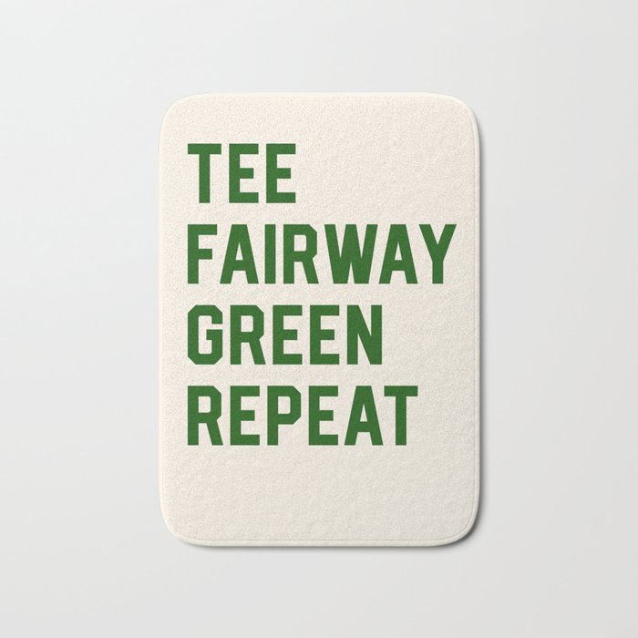 Golf Clubs Balls Cute Funny Tee Fairway Graphic Retirement Bath Mat