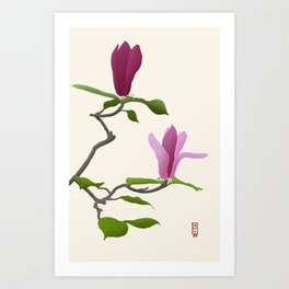 Magnolias Art Print