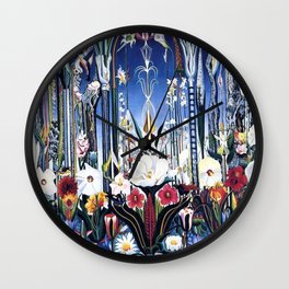 Flowers, Italy by Joseph Stella Wall Clock