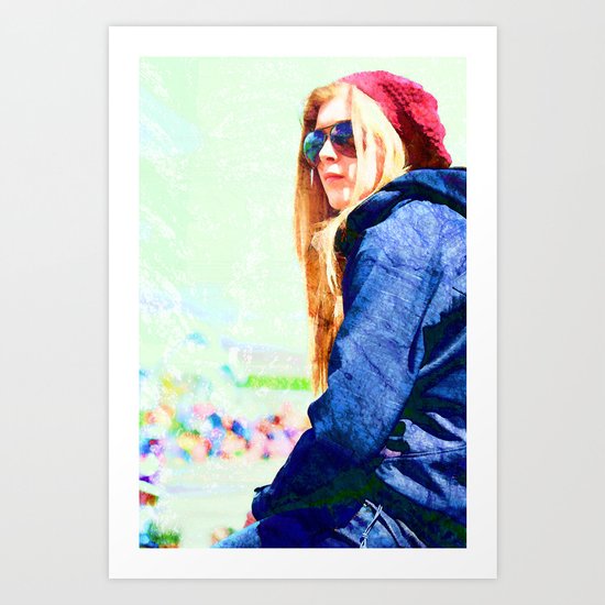 Kaleidoscope girl Art Print