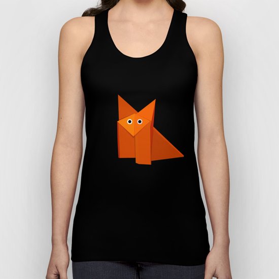 Cute Origami Fox Unisex Tank Top