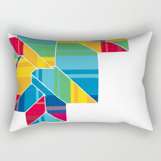 Colorful Roof Rectangular Pillow