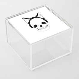 Skull with Cat Ears Acrylic Box