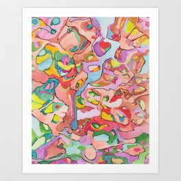 Abstract Watercolor - Organic Color 1  Art Print