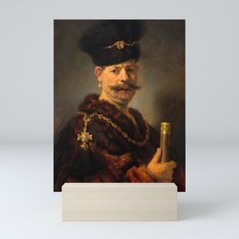 A Polish Nobleman, 1637 by Rembrandt van Rijn Mini Art Print