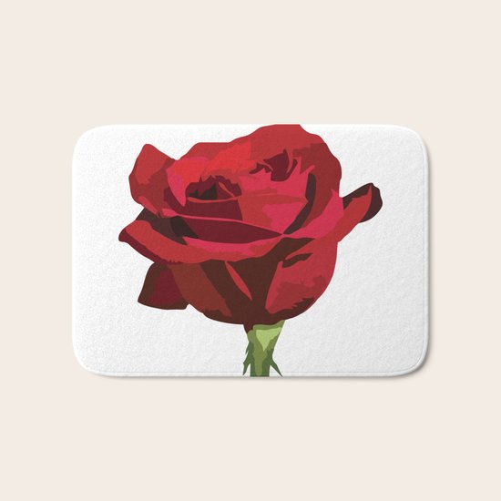 Red Rose Bath Mat