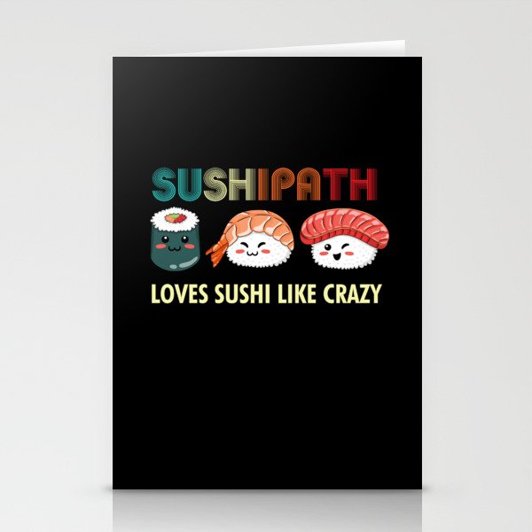 Sushipath Loves Sushi Like Crazy Squad Team Japanese Stationery Cards