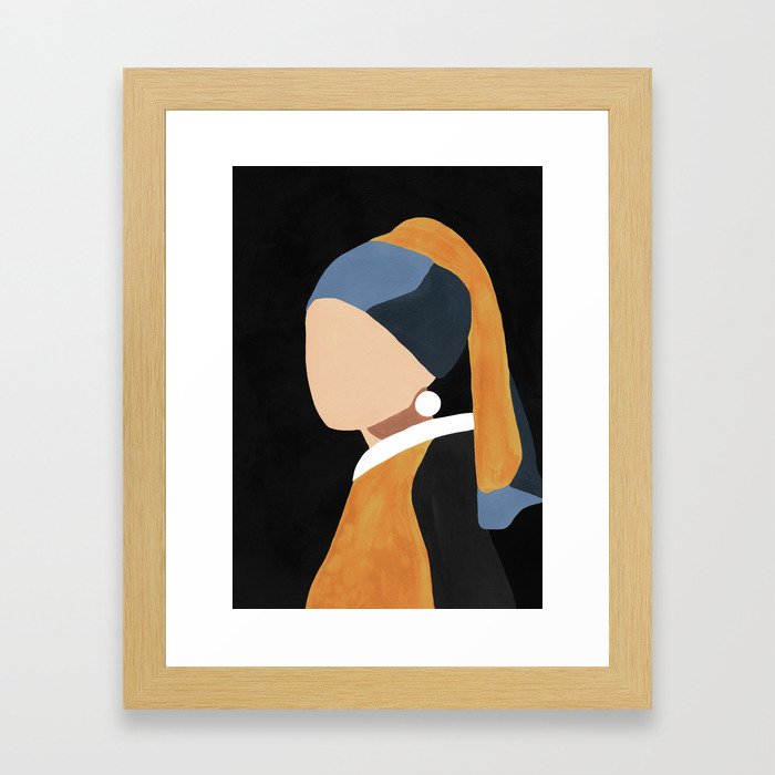 La Jeune Fille à la Perle Framed Art Print