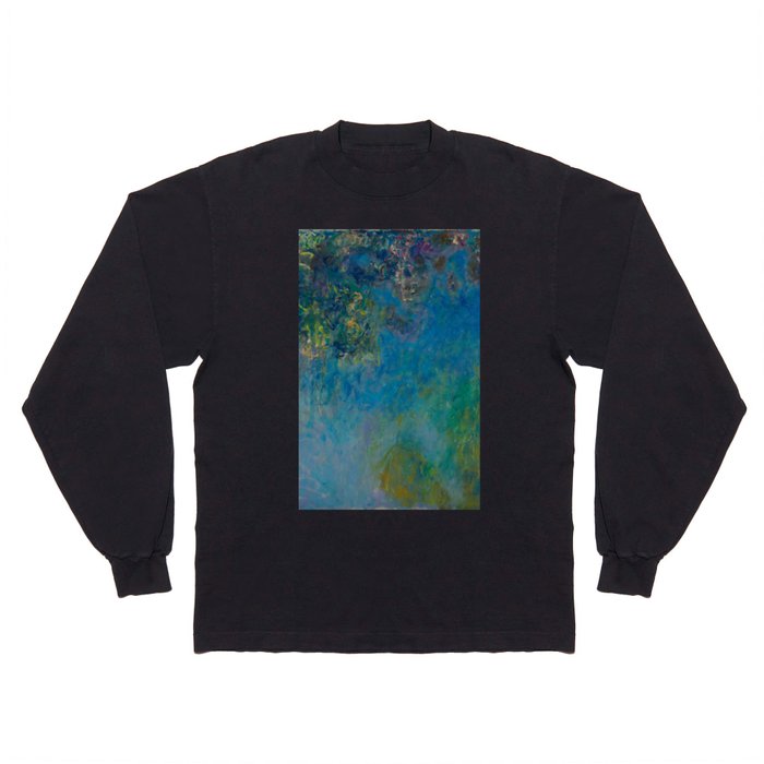 Claude Monet Wisteria 1925 Floral Oil Painting Long Sleeve T Shirt