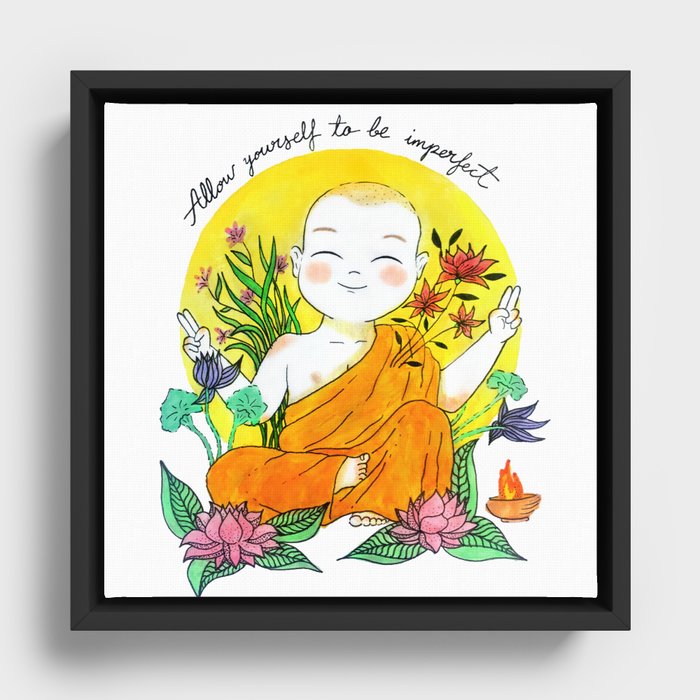The Buddhist Monk Framed Canvas