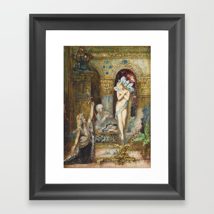 The fables - a summoning - Gustave Moreau Framed Art Print