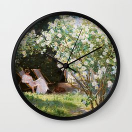 Peder Severin Kroyer - Roses Wall Clock