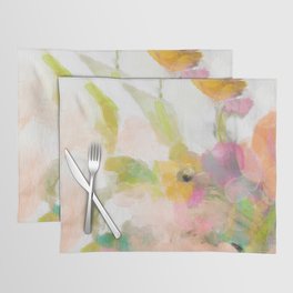 pink spring summer floral abstract Placemat