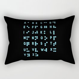 Impaired Letters Awareness Dots Braille Rectangular Pillow