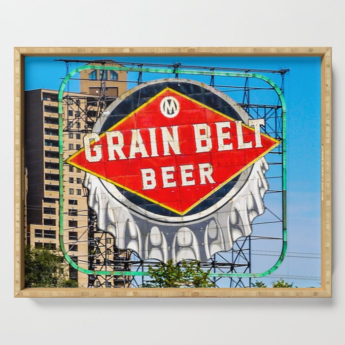 Grain Belt Beer Sign Serving Tray