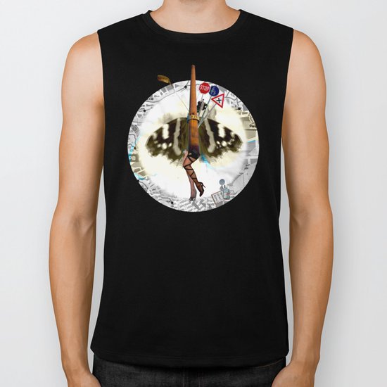 Cherry Chimney Charlotte Collage Biker Tank