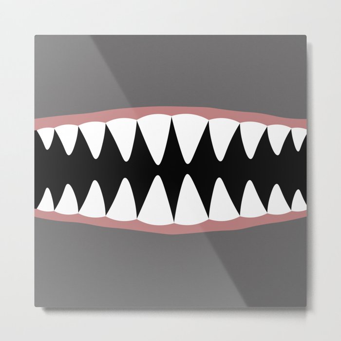 Shark Teeth, Monster, Dinosaur, Alien Metal Print
