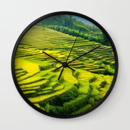 Viet Nam  Art Print, Sapa Rice Terrace, Paddy field, Wall Art Decor, Travel Poster, Fine Art Print Shop Wall Clock