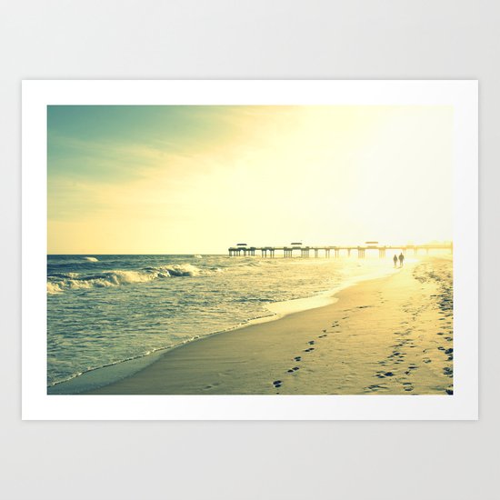 Couple on the Beach Art Print