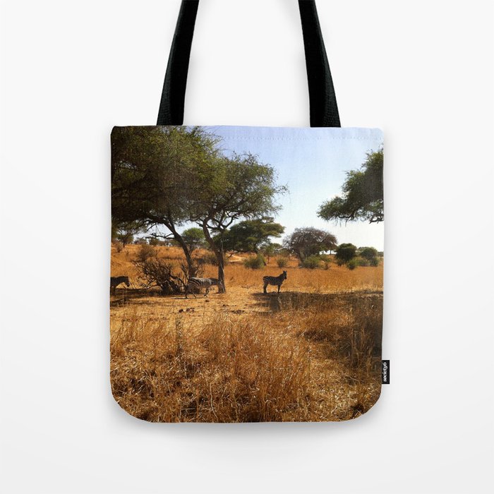 South Africa Photography - Zebras Under Acacia Trees  Tote Bag