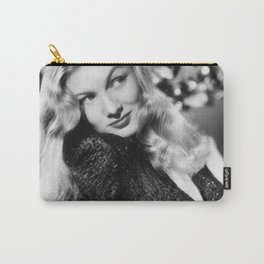 Veronica Lake, Hollywood Starlet black and white photograph / black and white photography Carry-All Pouch