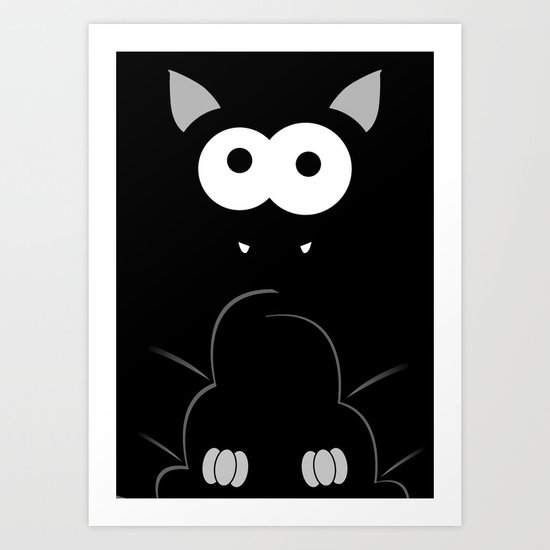 Minimal Bat Art Print