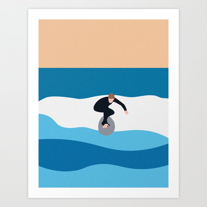 Sunset Surf Art Print