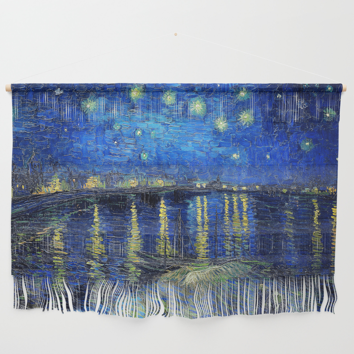 Starry Night Over The Rhone By Vincent Van Gogh Wall Hanging By Palazzoartgallery Society6