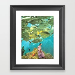 'It's Lonely Down Here' // Under the Sea Framed Art Print