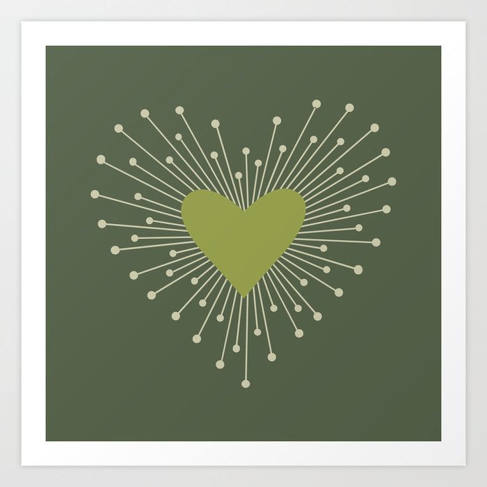 Green Love Art Print