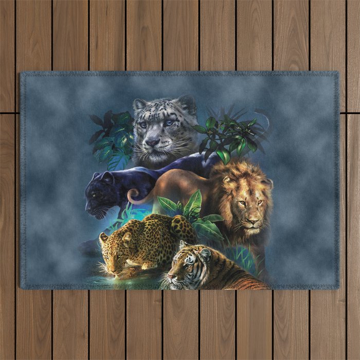 The Mountain Big Cats Outdoor Rug