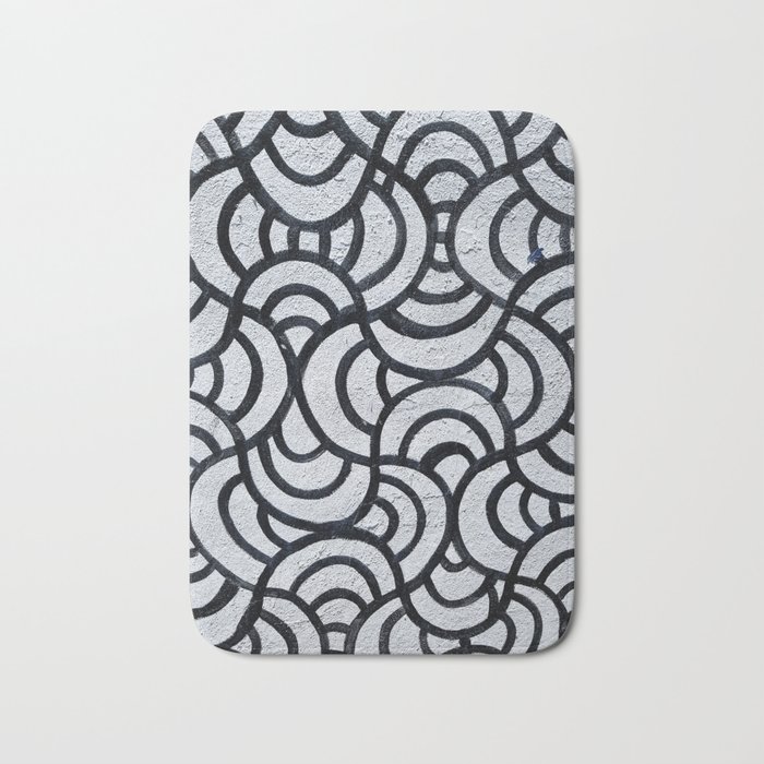 wavy grey Bath Mat