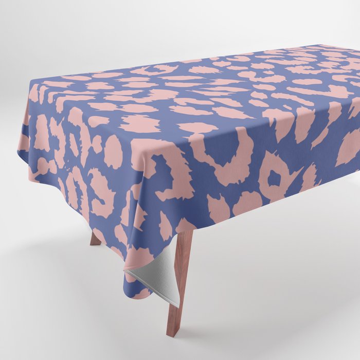 Blue Blush Animal Print  Tablecloth