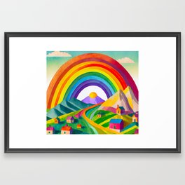 Rainbow Village #4 Framed Art Print