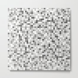 8bit texture Metal Print | Game, 8Bit, Pixel, Wall, Graphicdesign, Pixelart, Black And White, Mine, Craft, 16Bit 