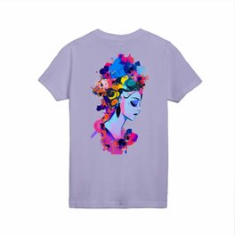 Colorful women's hairstyles in abstract style. Kids T Shirt