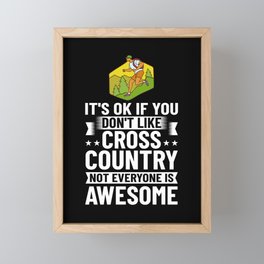 Cross Country Running Coach Training XC Run Race Framed Mini Art Print