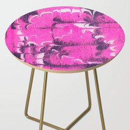 marble tie dye: bright pink Side Table