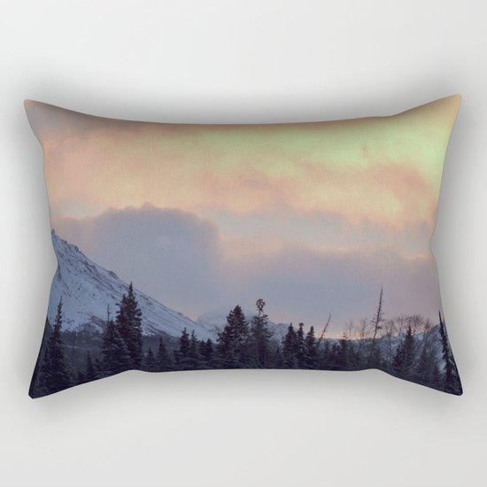 Serenity Rose Mt Sunrise Rectangular Pillow