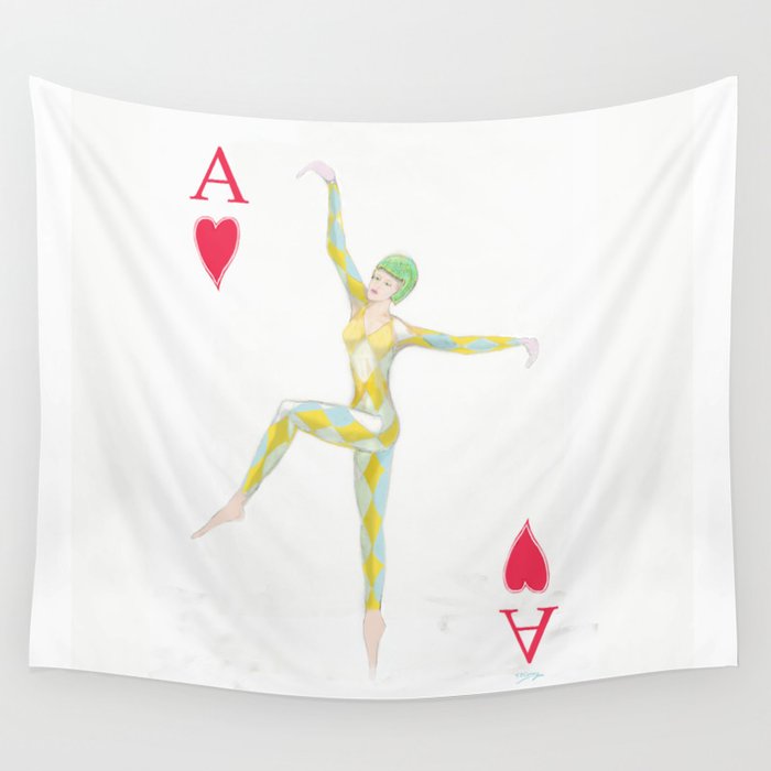 Ace of Hearts Wall Tapestry