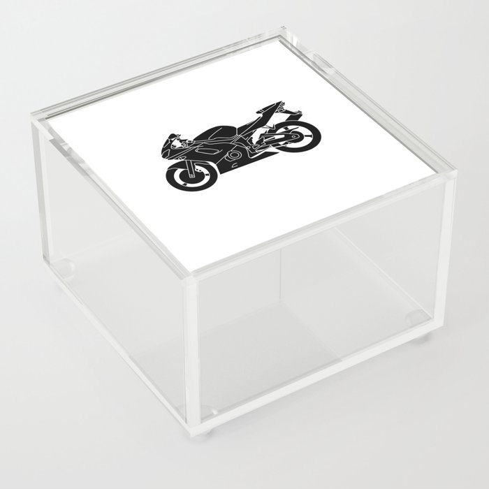 Motorcycle Silhouette. Acrylic Box
